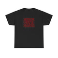 Horror Movie Mavens Tee — Retro Red Horror Fan Graphic Shirt
