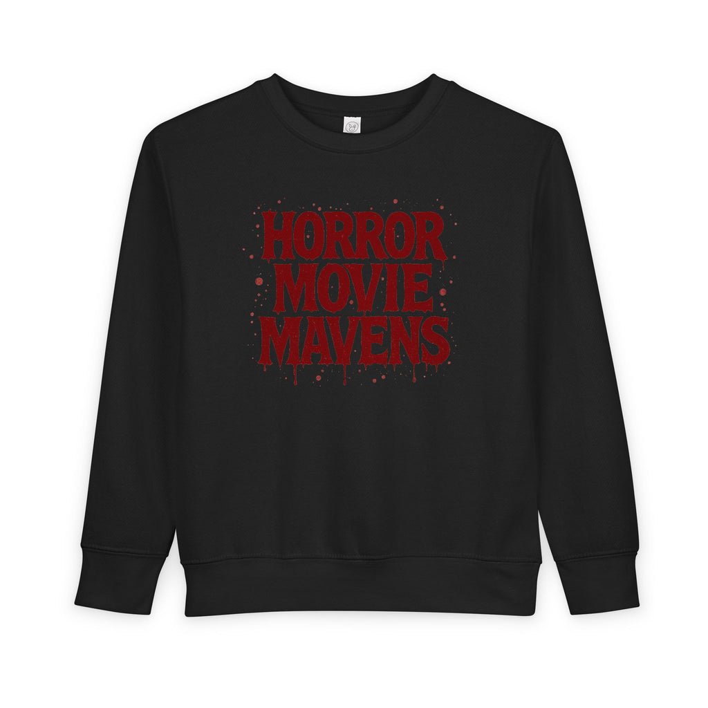 Toddler Sweatshirt - "Horror Movie Mavens" Red Drip Graphic Kids Pullover