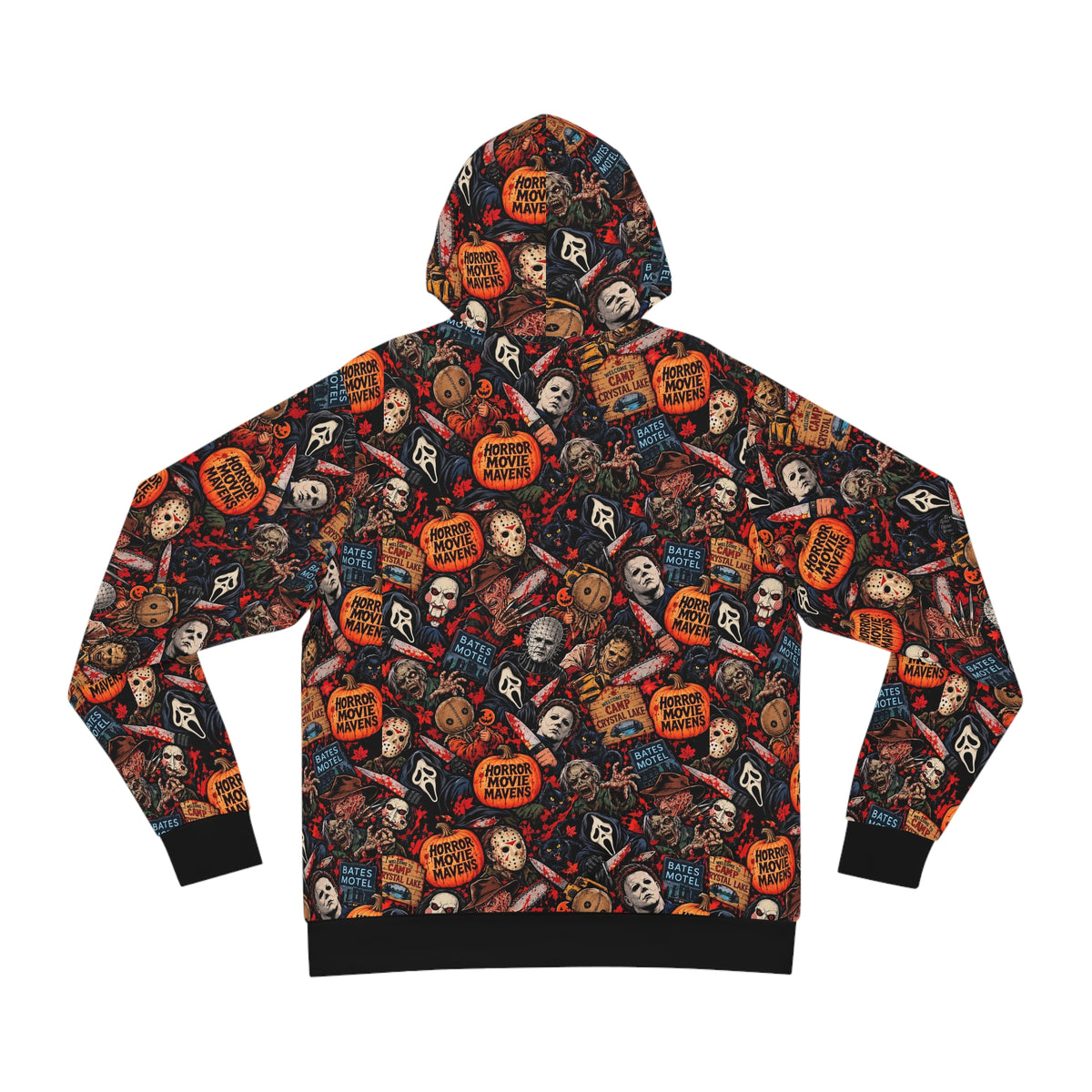 Horror Icon All-Over Print Hoodie — Horror Movie Mavens season 1