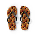 Horror Movie Night Flip Flops — Vintage Pumpkin Logo Beach Sandals