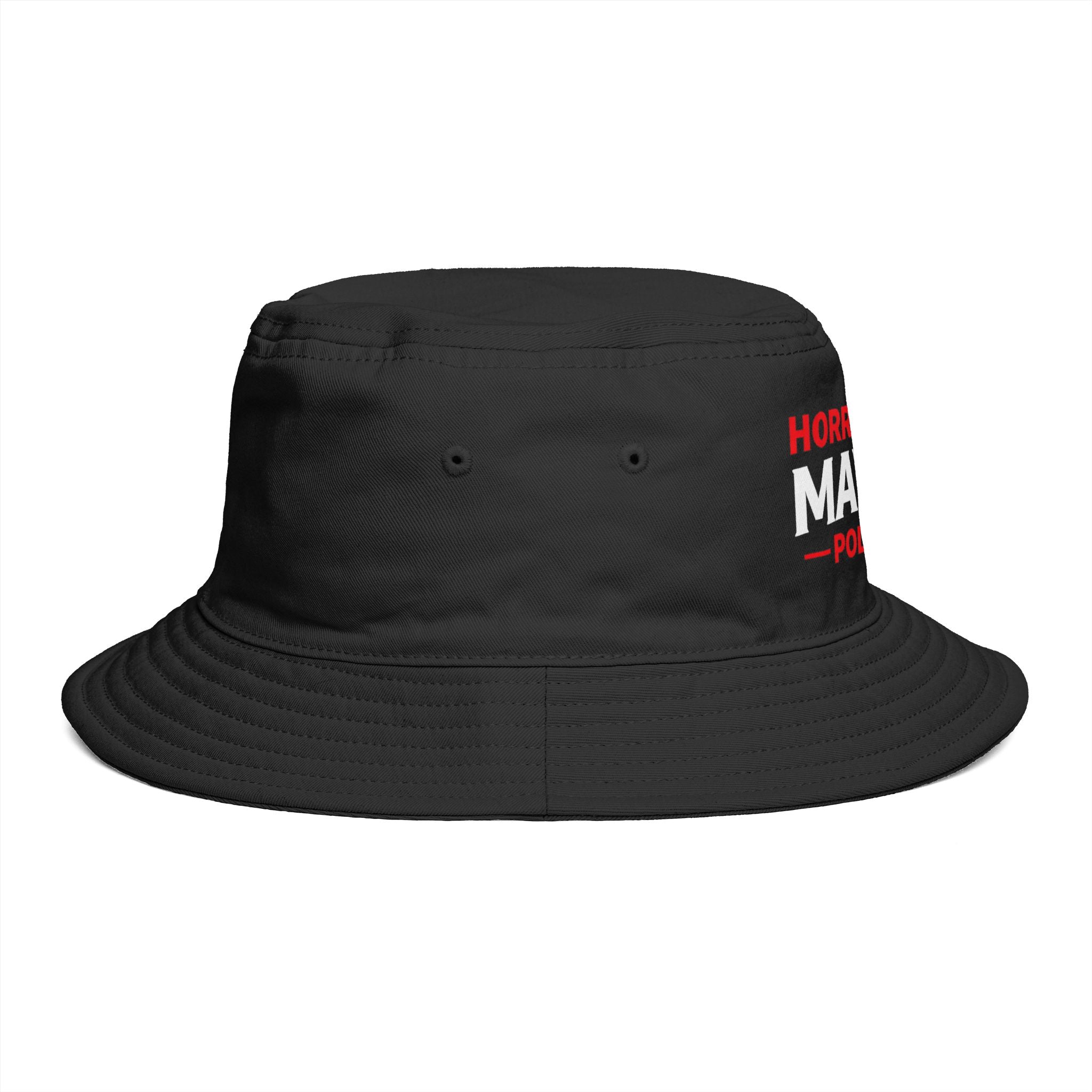 Horror Movie Mavens Podcast Bucket Hat — Retro Red Logo