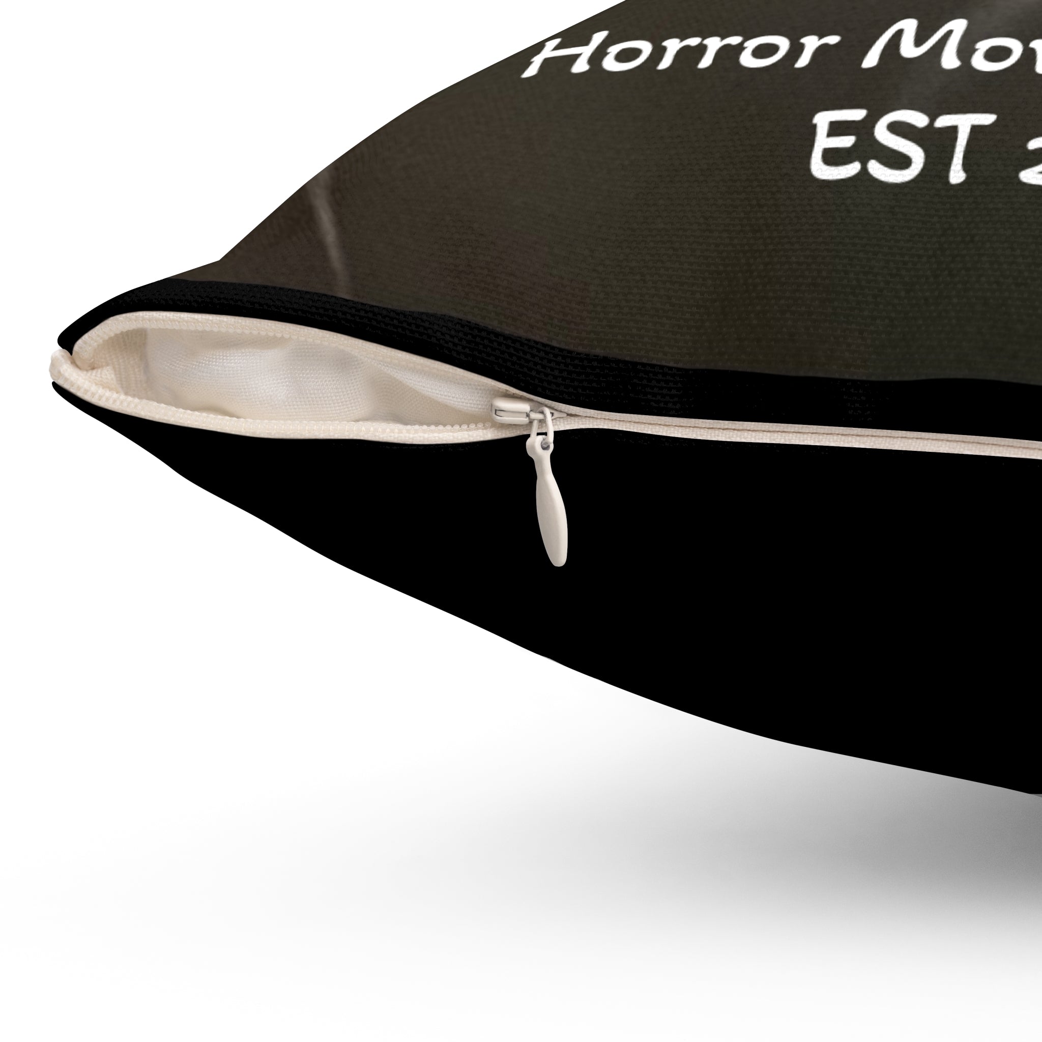 What’s your favorite scary movie? Pillow — "Horror Movie Mavens EST 2025" Spun Polyester Square Throw Pillow