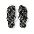 Skull & Crossbones Pattern Flip Flops — Gothic Beach Sandals