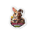 Horror Movie Maven's Podcast Die-Cut Magnet – Cute/Gruesome Bunny Design