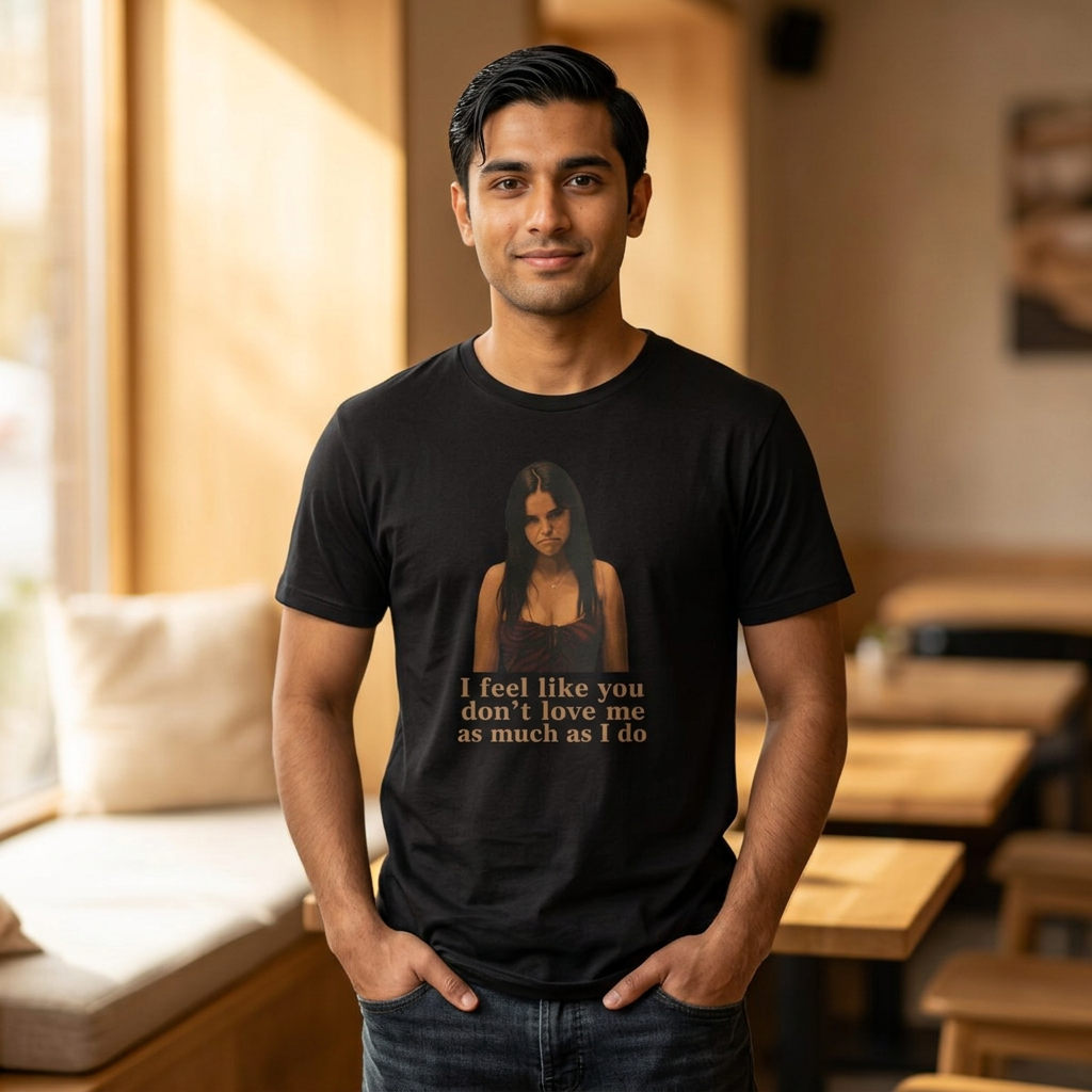 Graphic T-Shirt — 'I Feel Like You Don't Love Me As Much As I Do' Vintage Photo Tee
