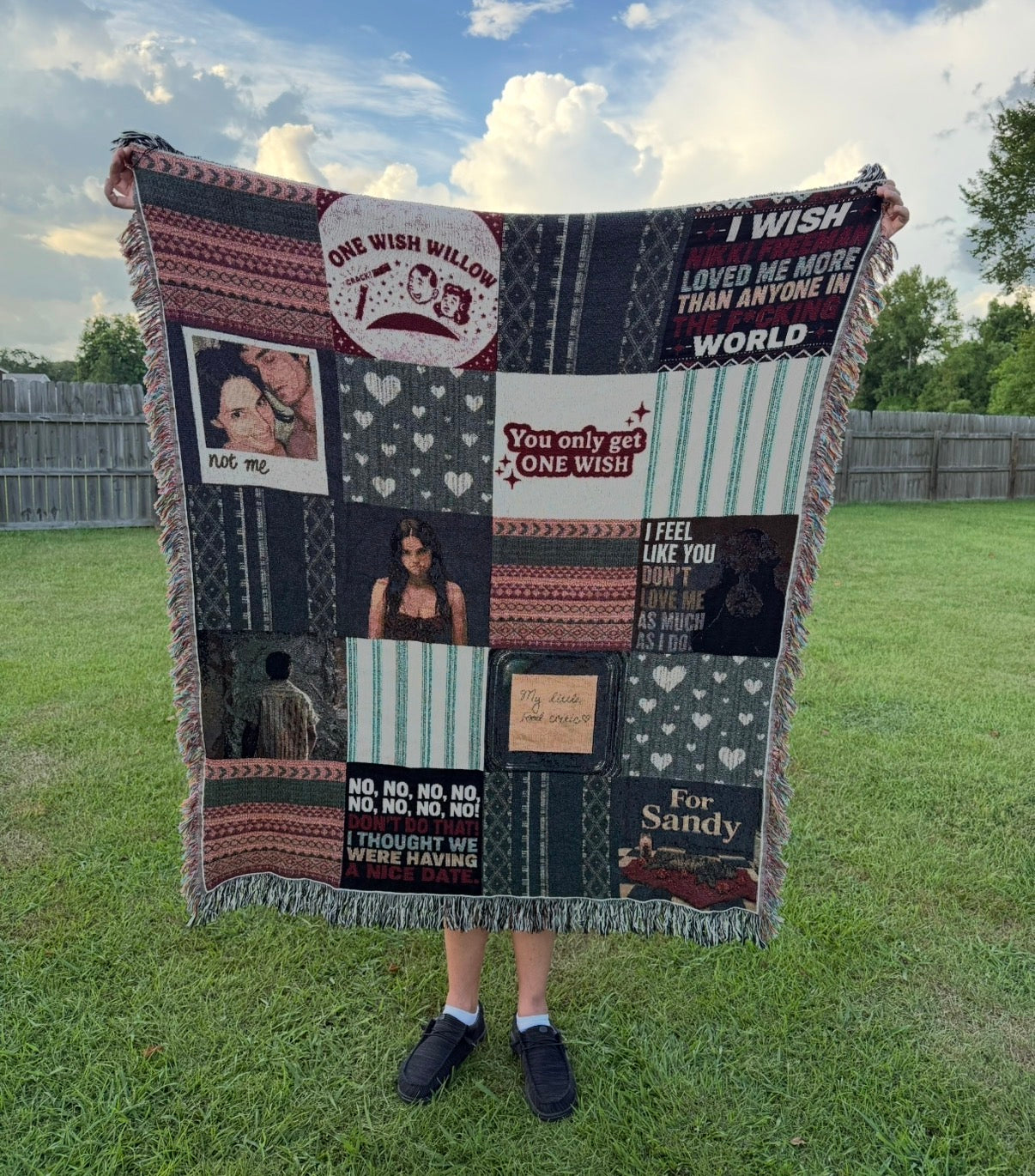 One Wish — Dark Romance Woven Throw Blanket