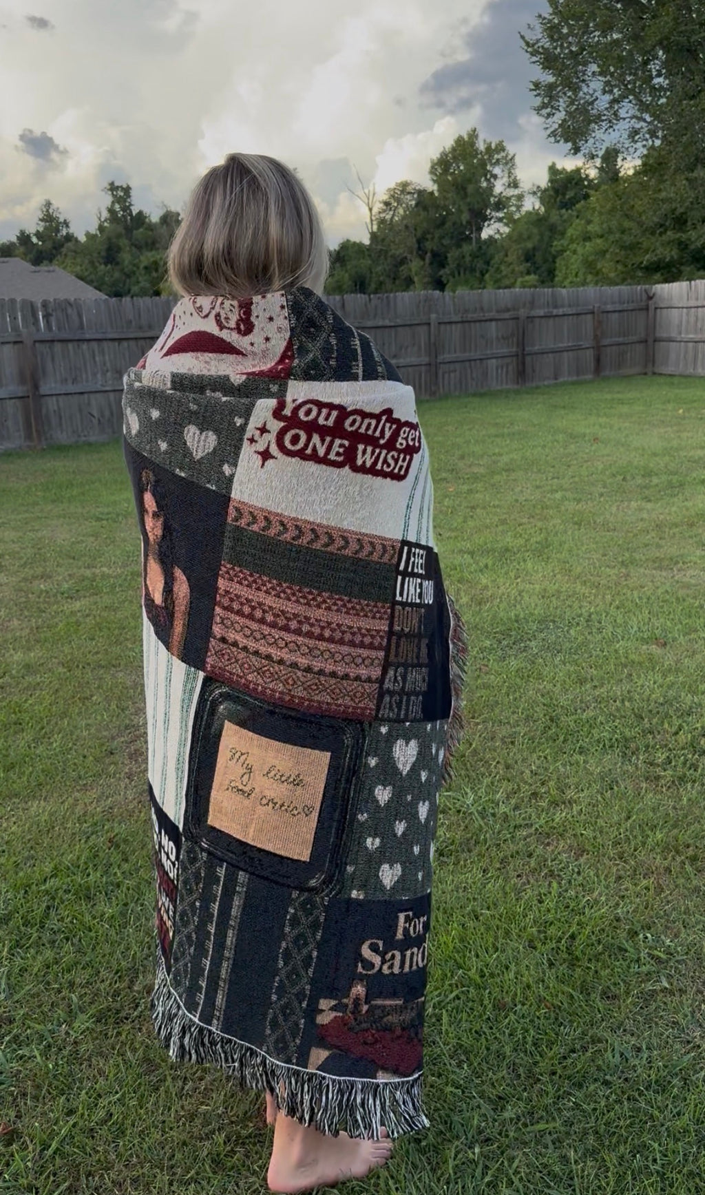 One Wish — Dark Romance Woven Throw Blanket