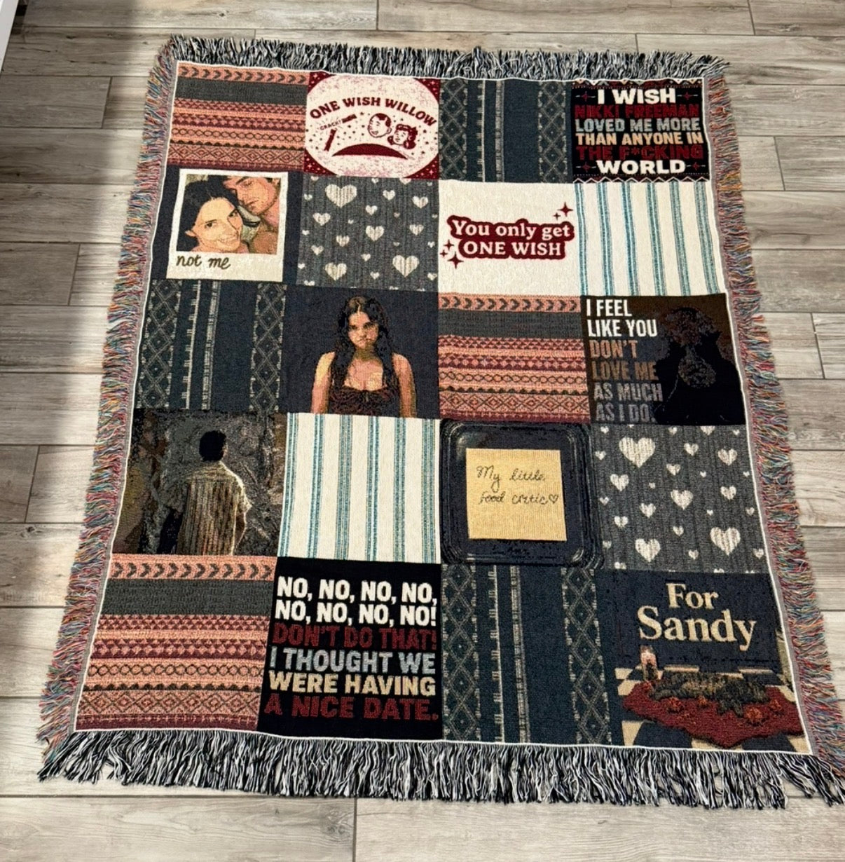 One Wish — Dark Romance Woven Throw Blanket