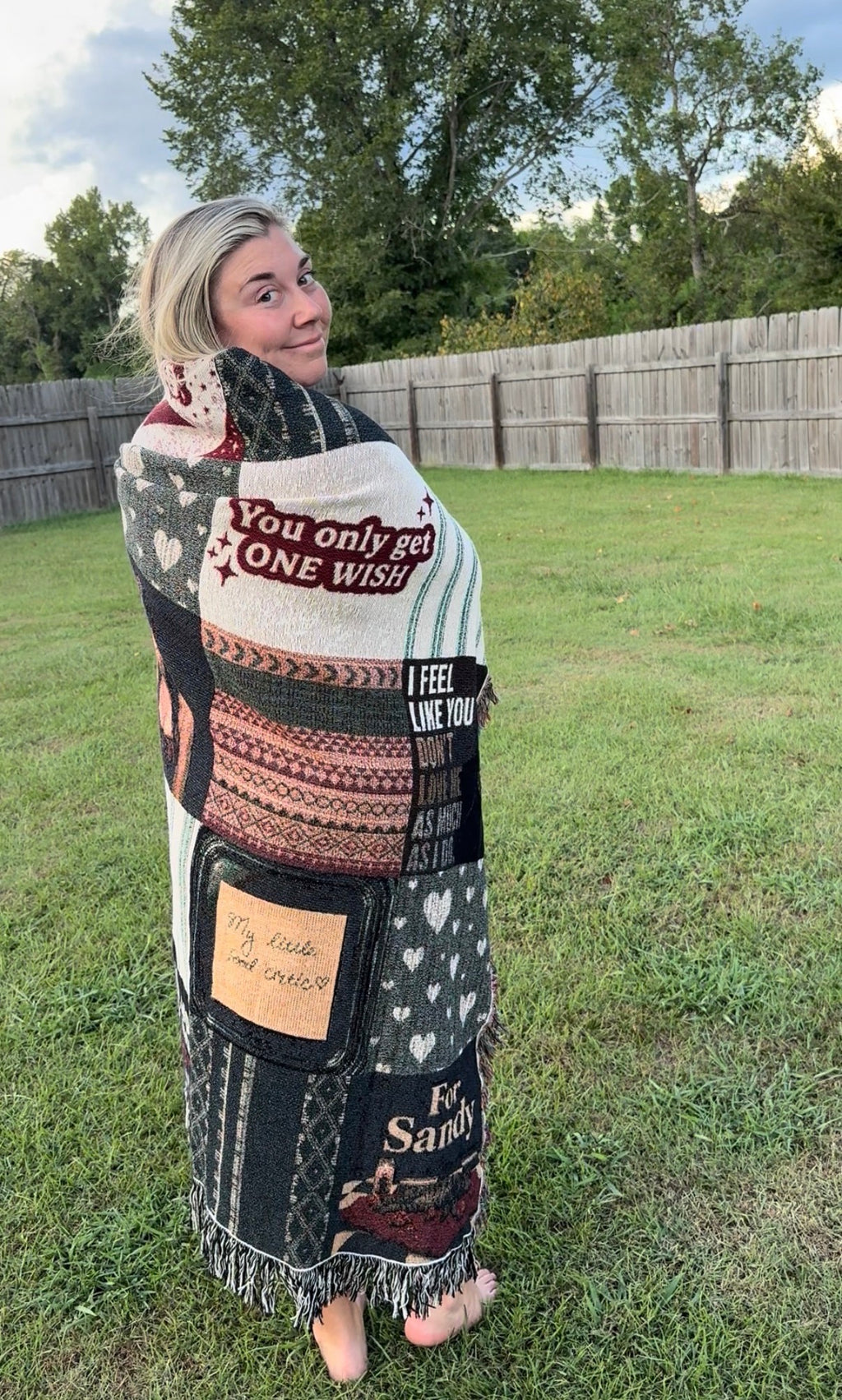 One Wish — Dark Romance Woven Throw Blanket