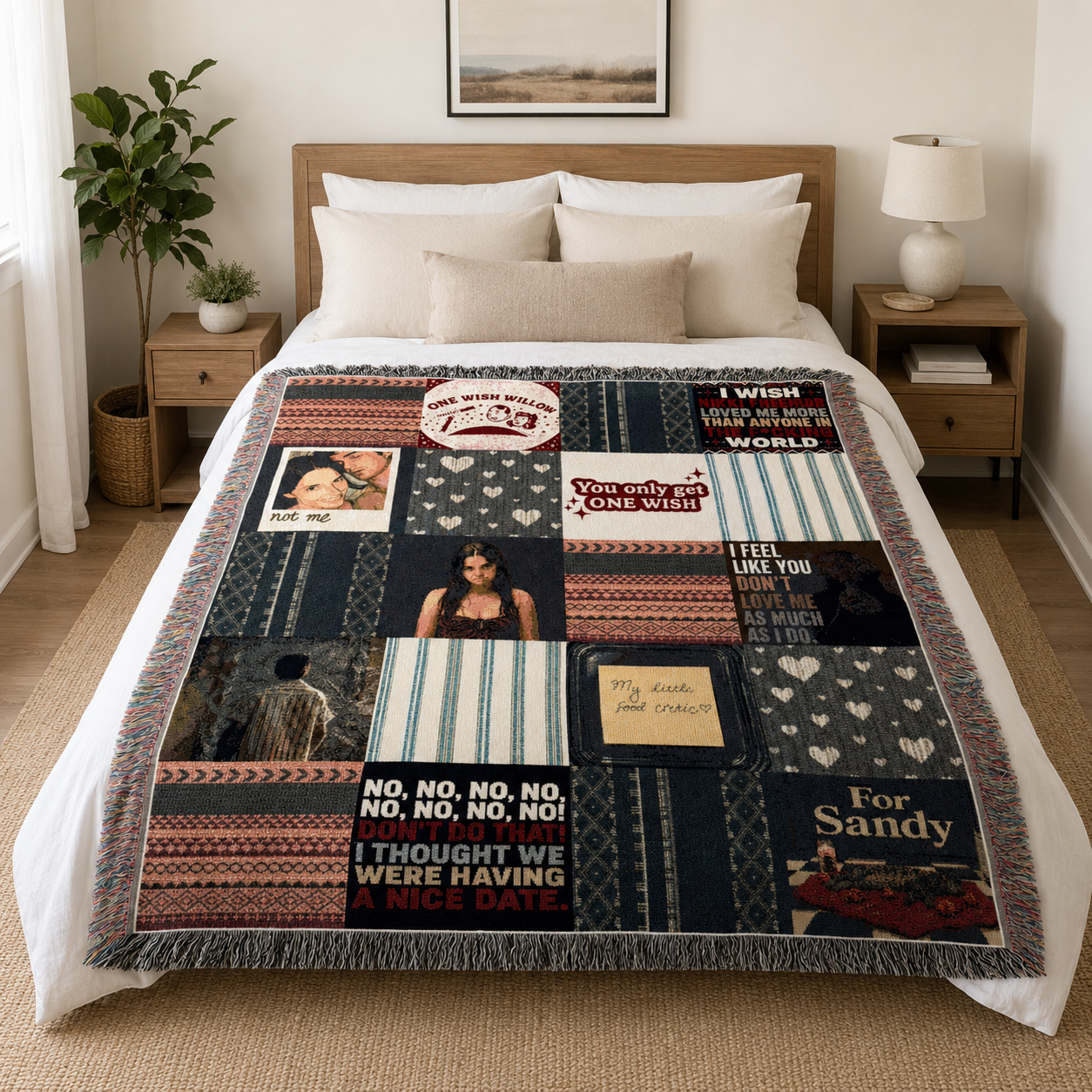 One Wish — Dark Romance Woven Throw Blanket