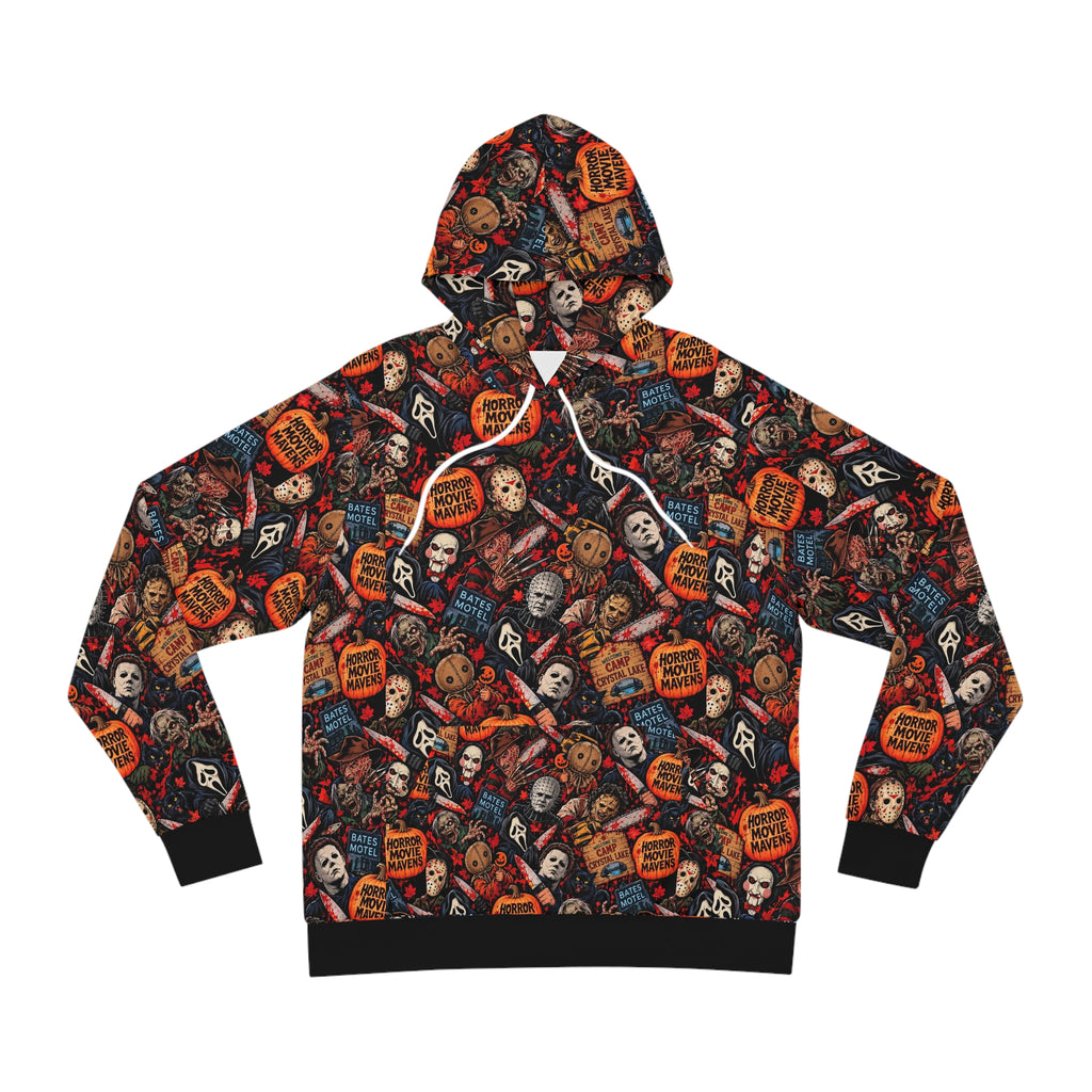 Horror Icon All-Over Print Hoodie — Horror Movie Mavens season 1
