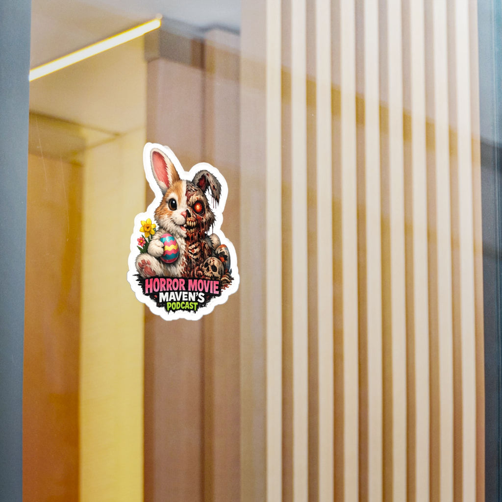 Horror Movie Maven's Podcast Bunny Zombie Vinyl Sticker