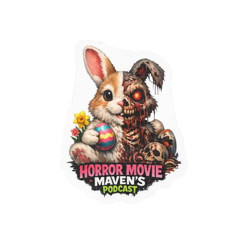 Horror Movie Maven's Podcast Bunny Zombie Vinyl Sticker