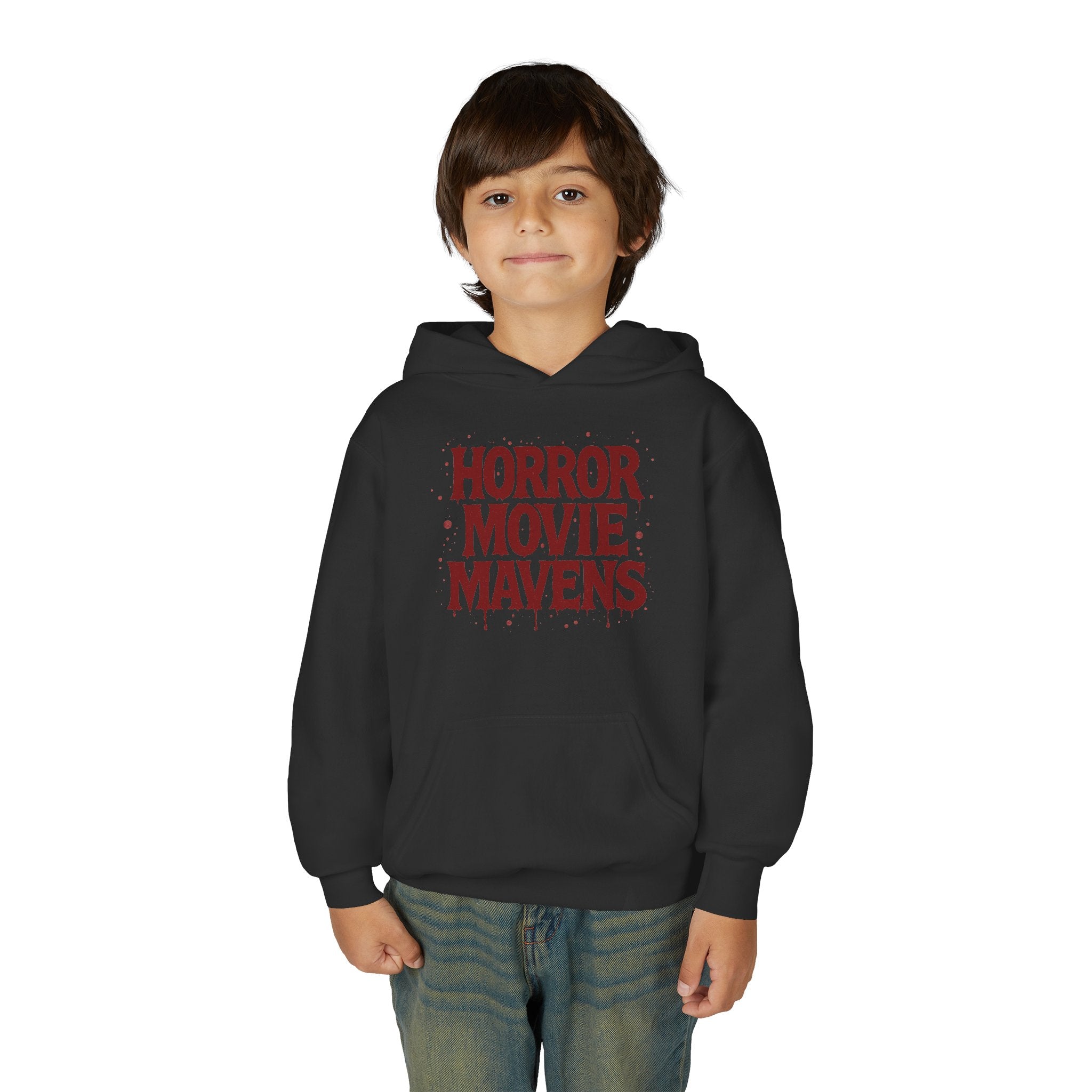 Horror Movie Mavens Youth Hoodie — Kids’ Spooky Film Fan Pullover