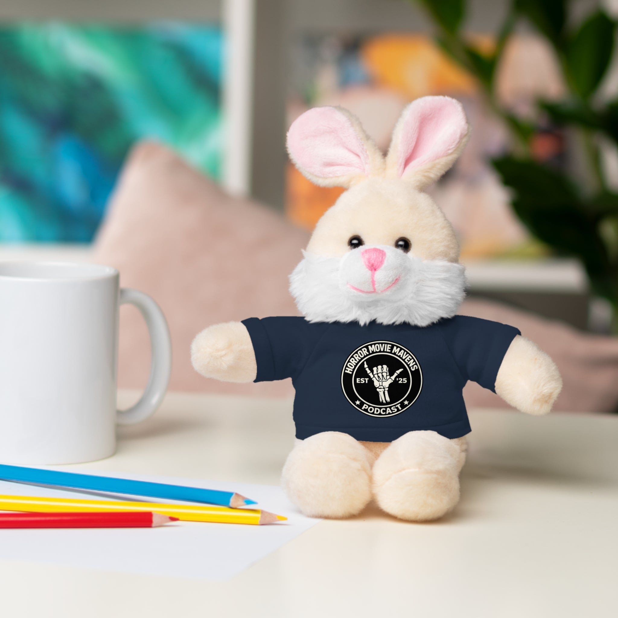 Plush Bear Horror Movie Mavens Logo Tee