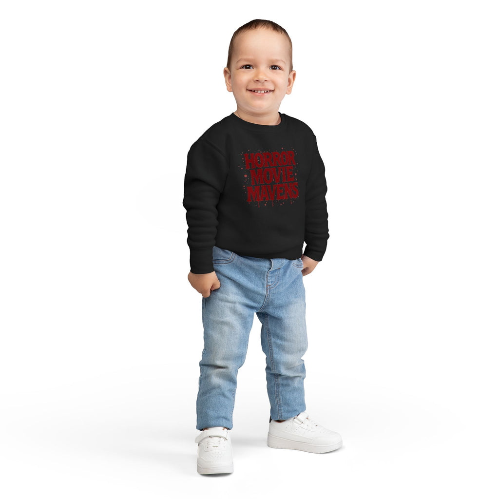 Toddler Sweatshirt - "Horror Movie Mavens" Red Drip Graphic Kids Pullover
