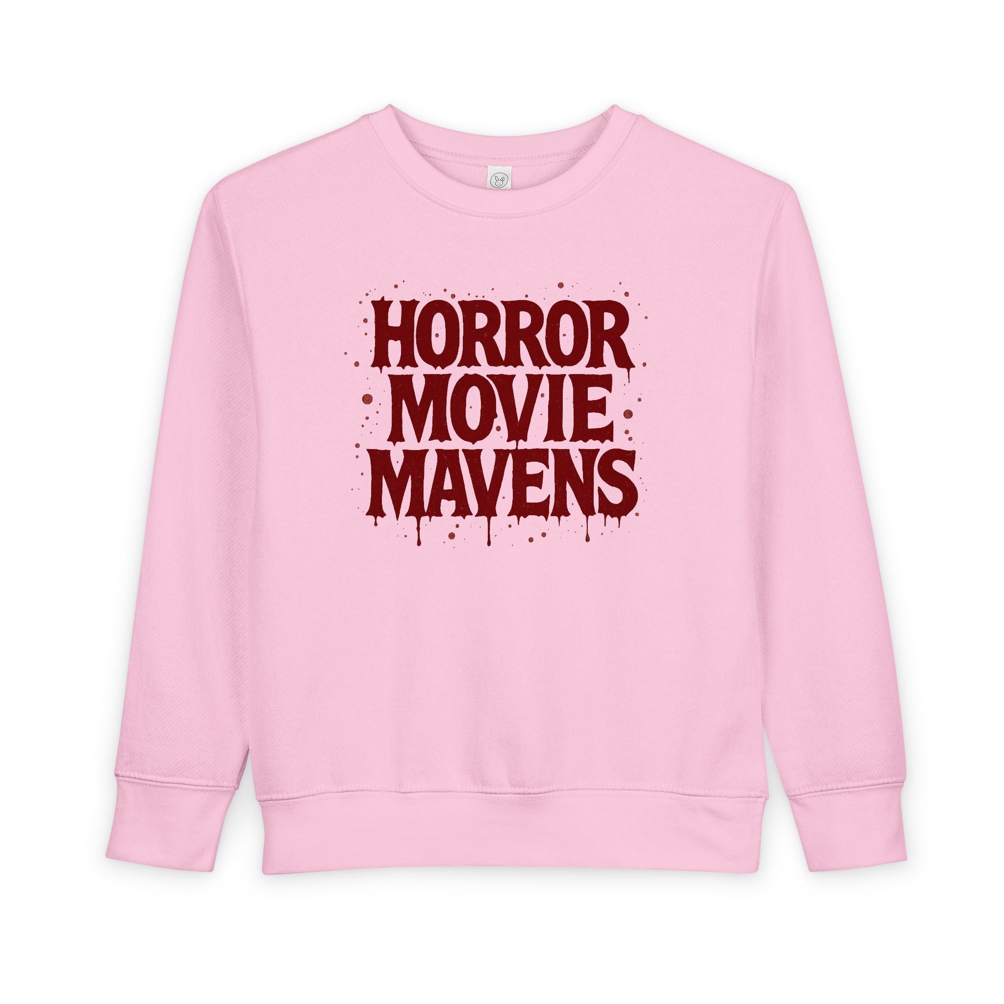 Toddler Sweatshirt - "Horror Movie Mavens" Red Drip Graphic Kids Pullover