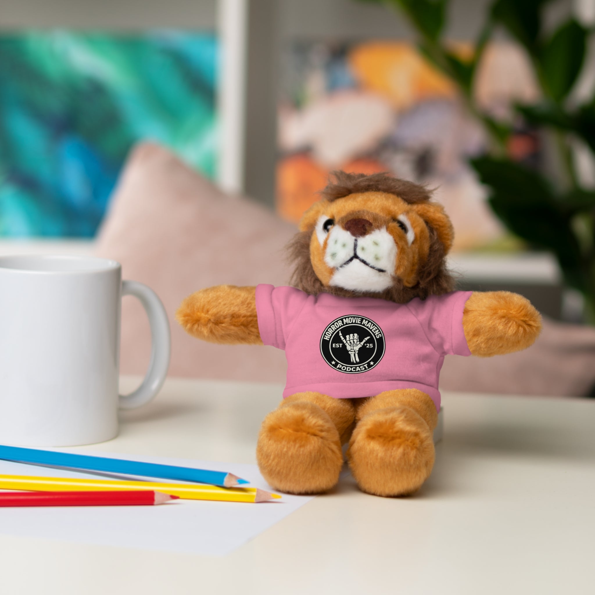 Plush Bear Horror Movie Mavens Logo Tee